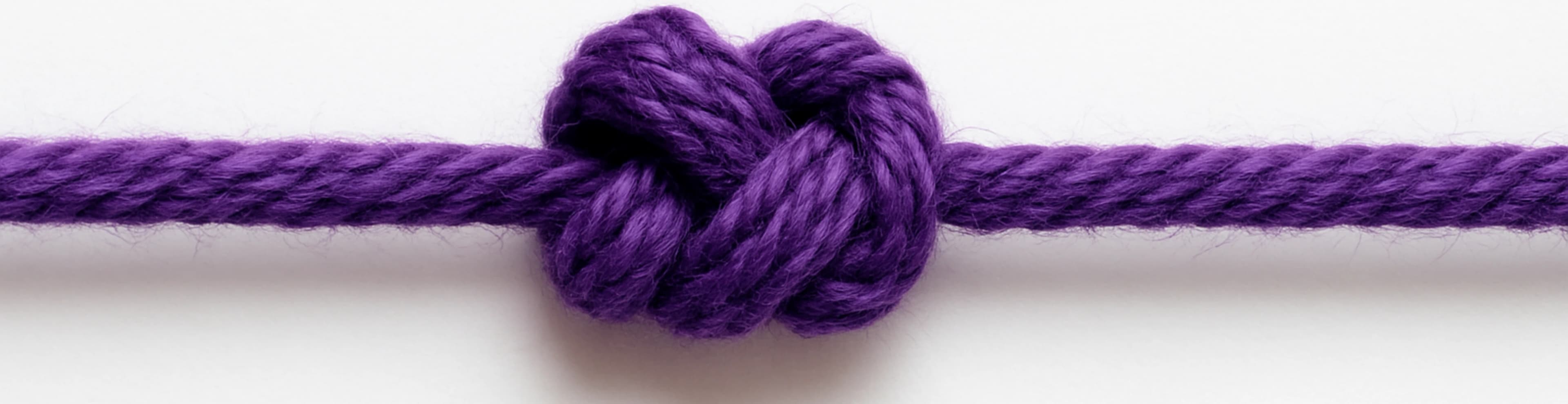 Purple rope knot